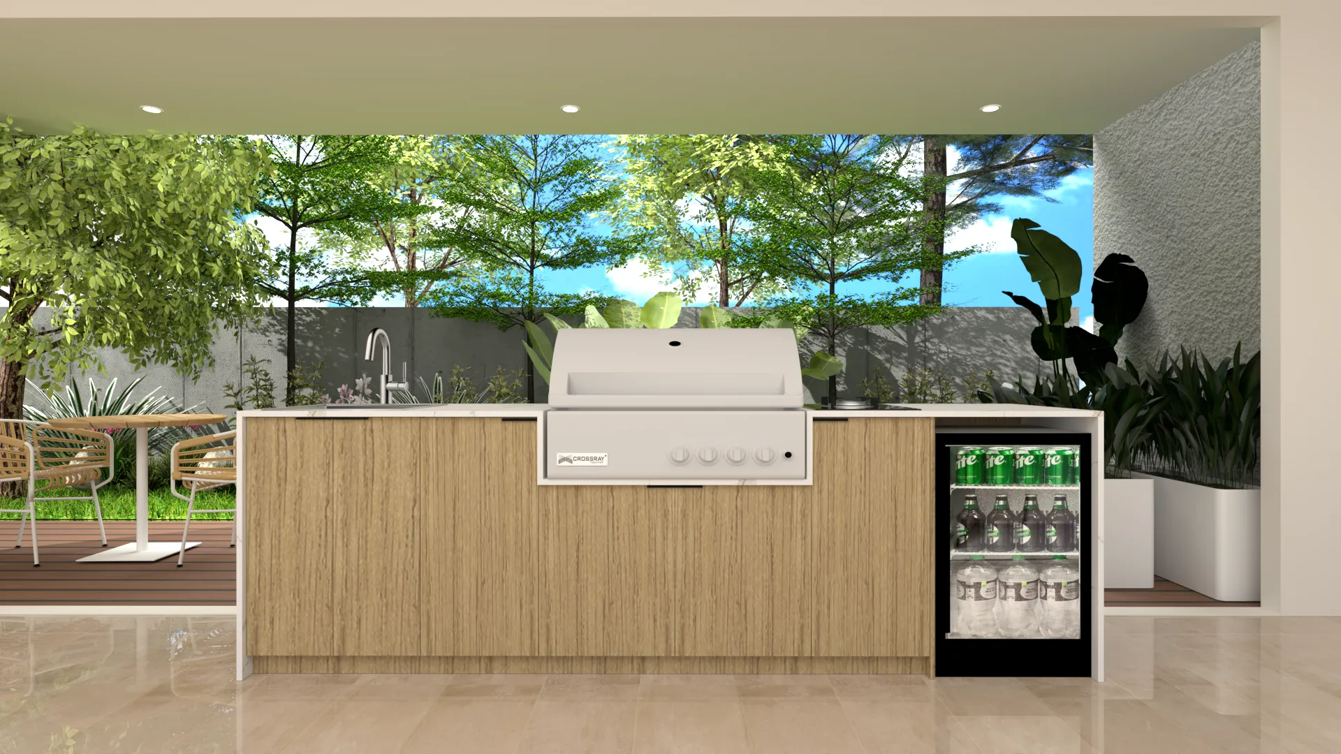 BEEFEATER-ADELAIDE-WHITE BENCH TOP