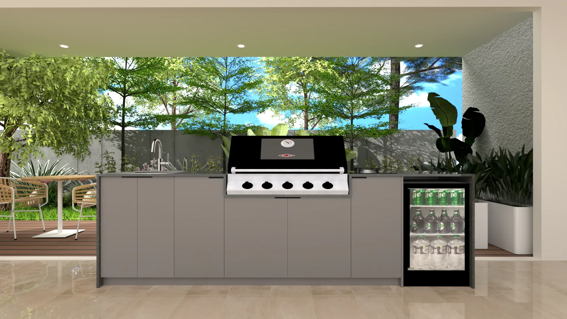 BEEFEATER-ADELAIDE-BLACK BENCH TOP